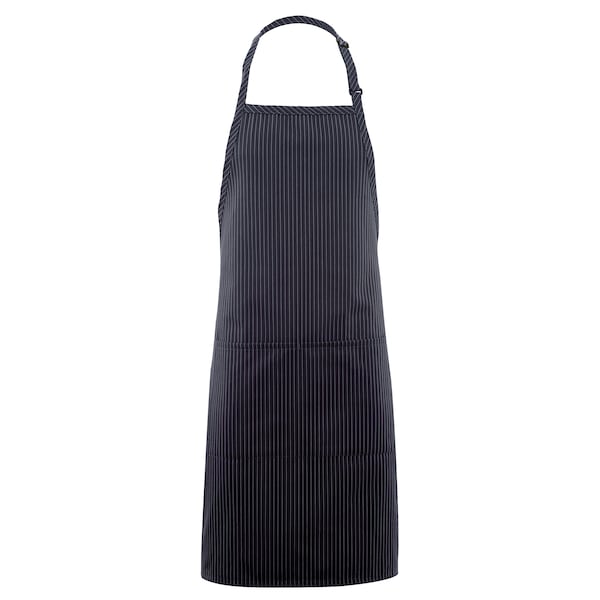 Deltaplus Butcher Bib Apron, F8, Charcoal Pinstripe 83461 - main